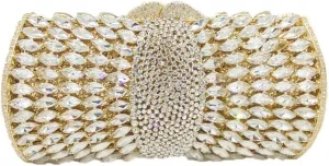 UMREN Luxury Crystal Clutch Rhinestones Evening Bag for Women Bling Purse Sparkly Diamond Handbag for Wedding Party Prom