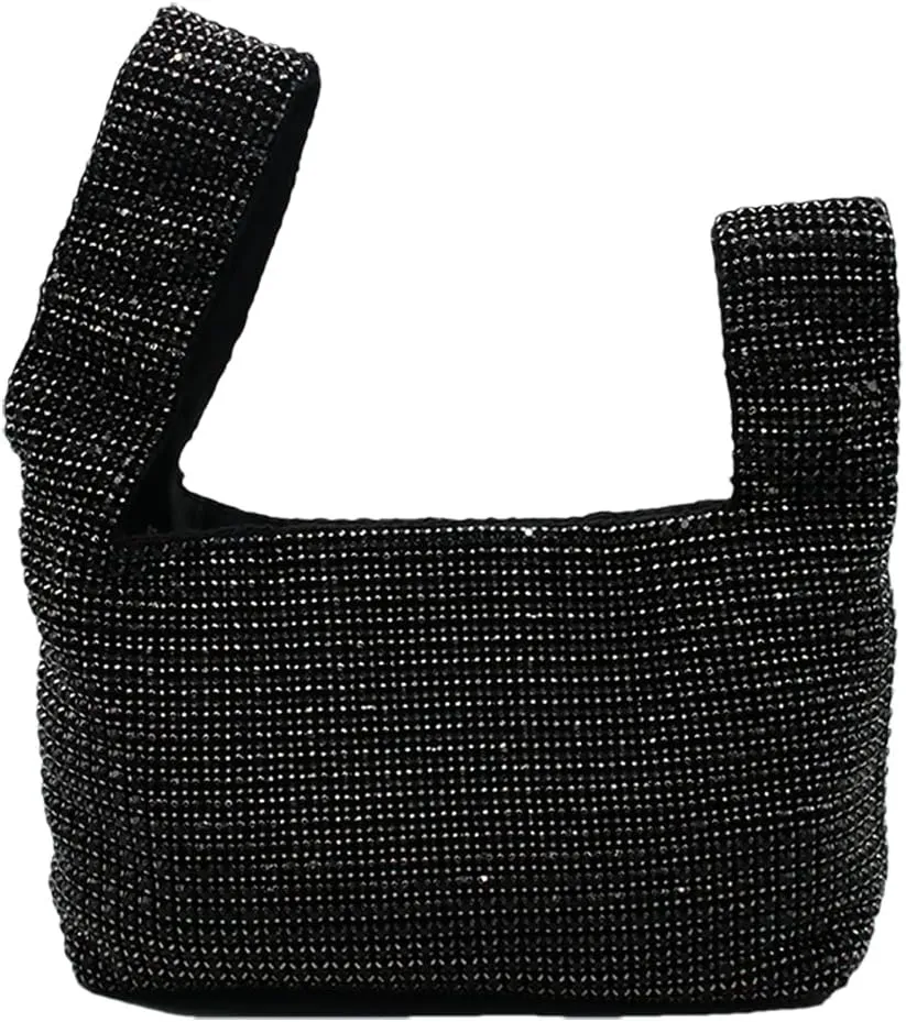 UMREN Rhinestones Clutch Purse for Women - Sparkly Rhinestones Pouch Evening Handbag Crystal Clutch Diamond Crossbody Bag