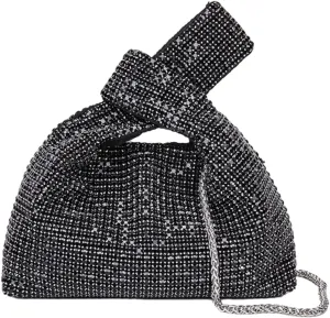UMREN Rhinestones Clutch Purse for Women - Sparkly Rhinestones Pouch Evening Handbag Crystal Clutch Diamond Crossbody Bag