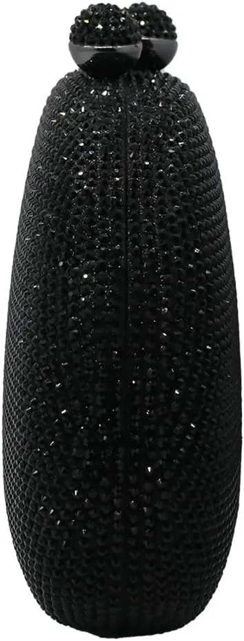 UMREN Women Sparkly Rhinestone Evening Bag Crystal Clutch Purses Glitter Shell Shaped Handbag Wedding Prom Shoulder Bag
