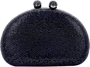 UMREN Women Sparkly Rhinestone Evening Bag Crystal Clutch Purses Glitter Shell Shaped Handbag Wedding Prom Shoulder Bag
