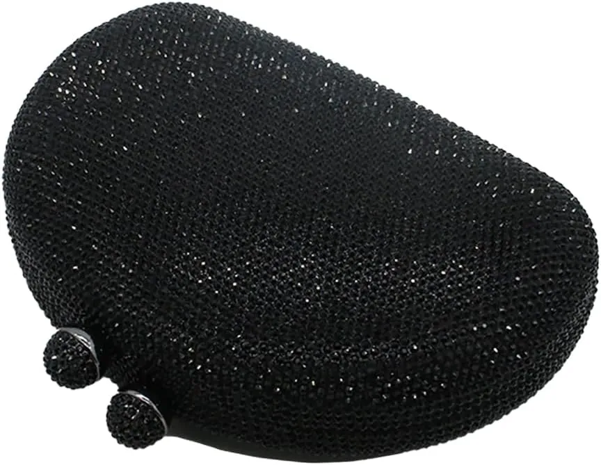 UMREN Women Sparkly Rhinestone Evening Bag Crystal Clutch Purses Glitter Shell Shaped Handbag Wedding Prom Shoulder Bag