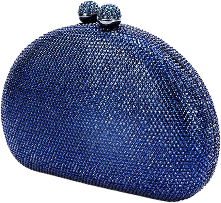 UMREN Women Sparkly Rhinestone Evening Bag Crystal Clutch Purses Glitter Shell Shaped Handbag Wedding Prom Shoulder Bag