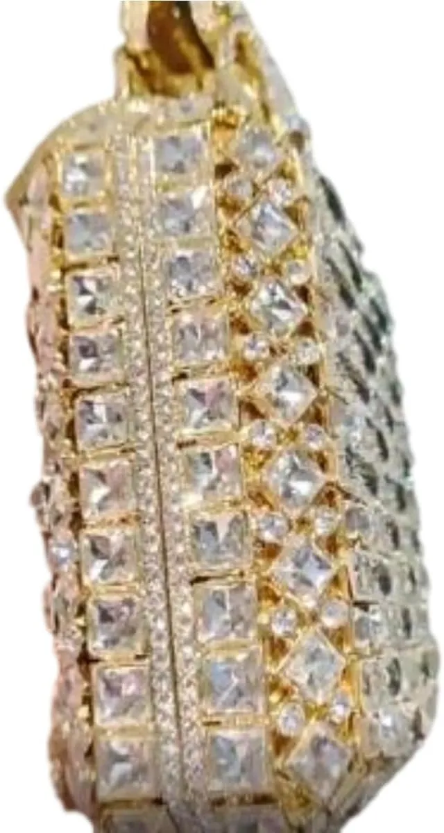 UMREN Women's Perfume Shaped Rhinestone Clutch Purses Sparkly Diamond Box Evening Bag Glitter Party Wedding Handbag
