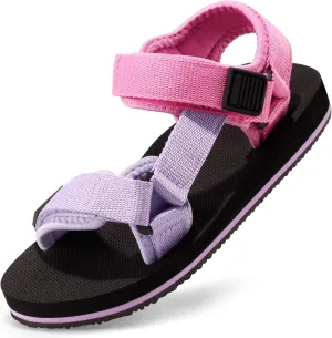 Unisex-Child Big Kids Sandals Adjustable Straps Slip on Athletic Sandals Outdoor Casual Shoes