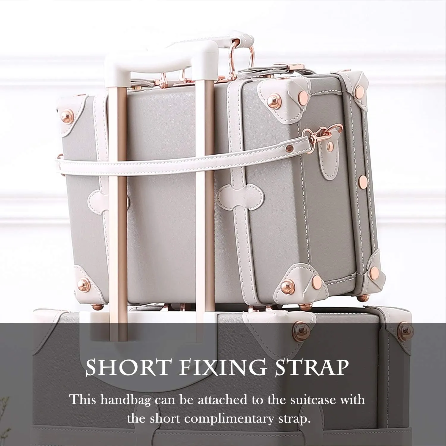 Unitravel 12inch Women Cute Suitcase Small Train Case with Straps