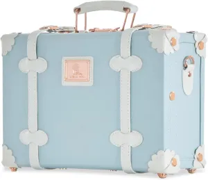 Unitravel 12inch Women Cute Suitcase Small Train Case with Straps