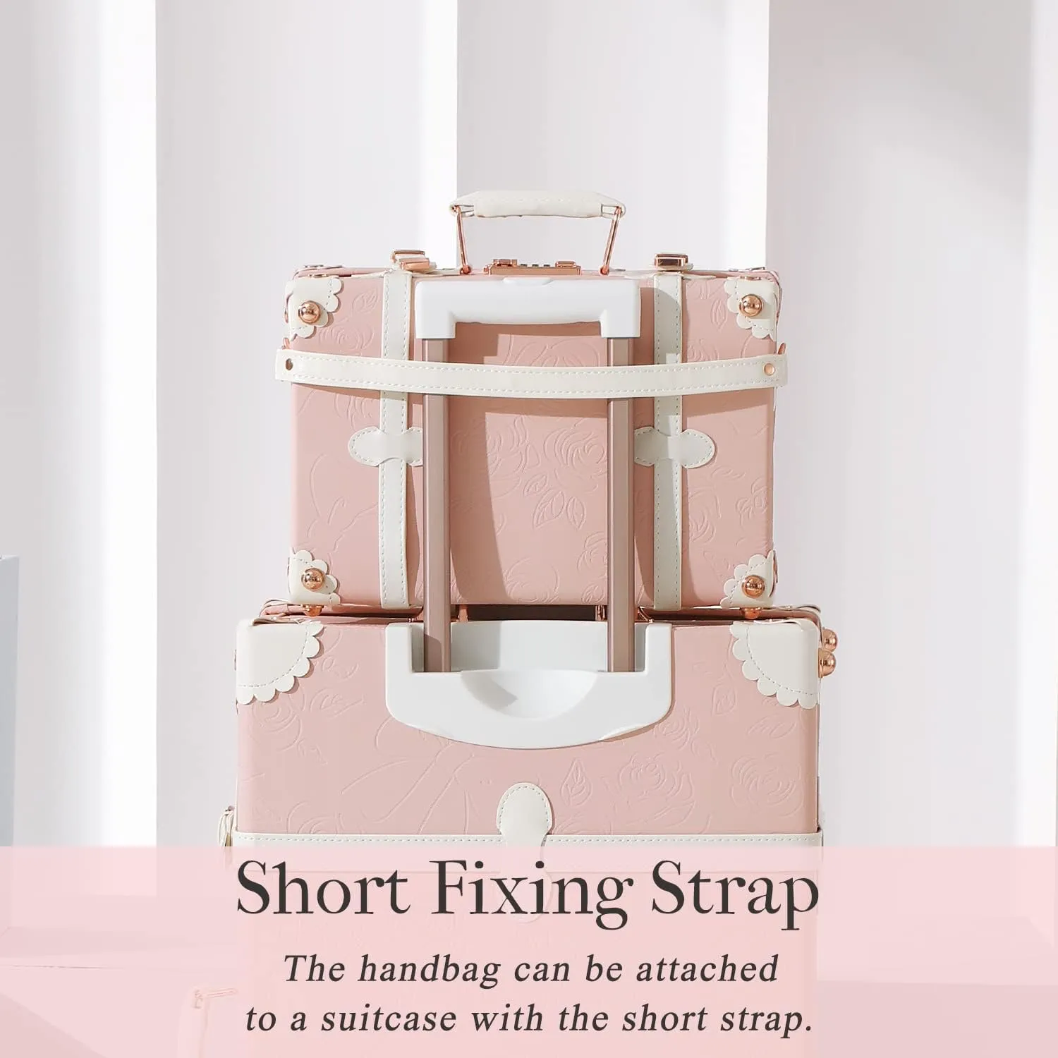 Unitravel 12inch Women Cute Suitcase Small Train Case with Straps