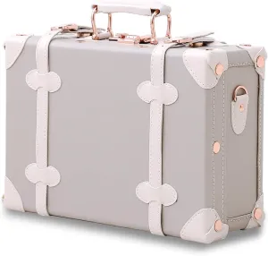 Unitravel 12inch Women Cute Suitcase Small Train Case with Straps