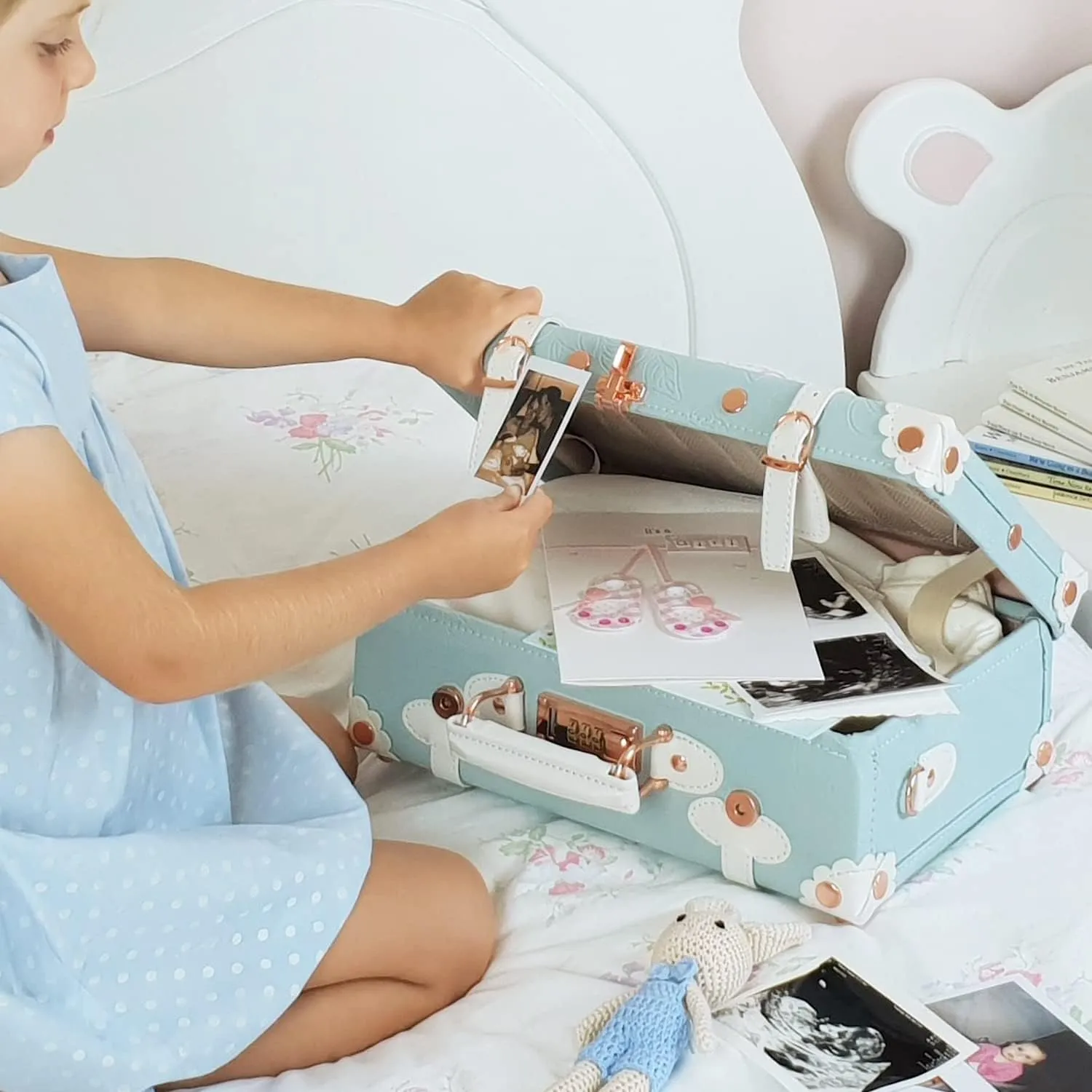 Unitravel 12inch Women Cute Suitcase Small Train Case with Straps