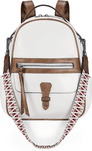 Uromee PU Leather Mini Backpack Purse for Women Fashion Multipurpose Design Handbag Ladies Shoulder Bags Travel Backpack