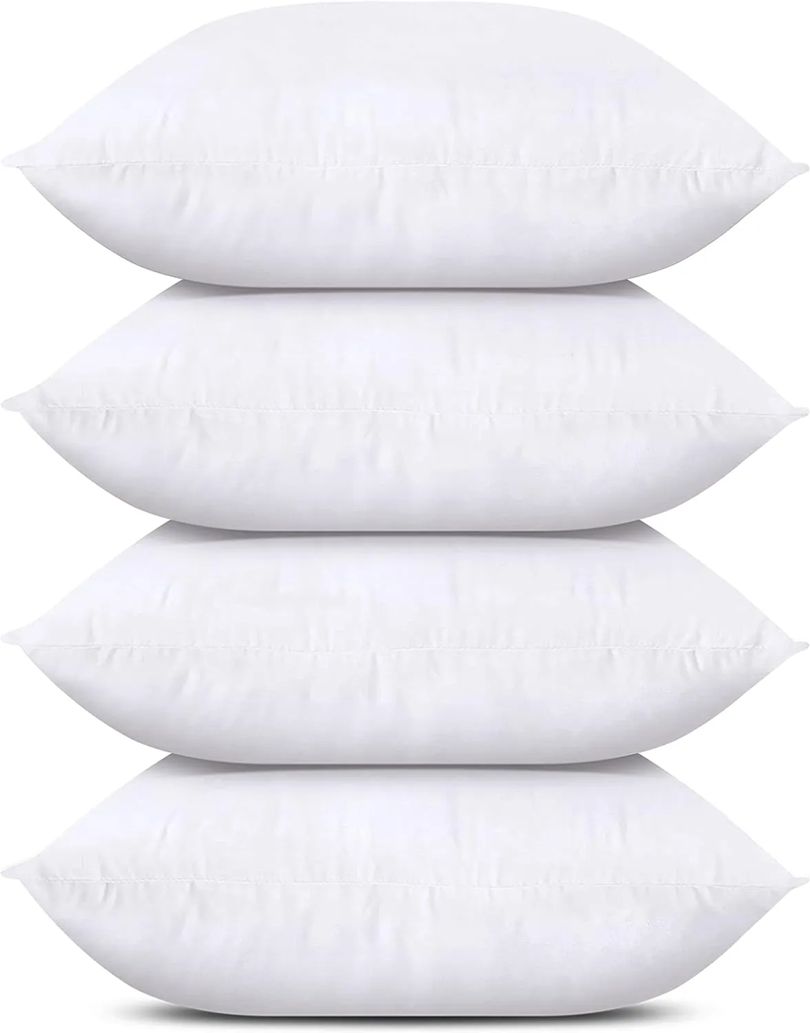 Utopia Bedding Throw Pillows (Set of 4, White), 18 x 18 Inches Pillows for Sofa, Bed and Couch Decorative Stuffer Pillow