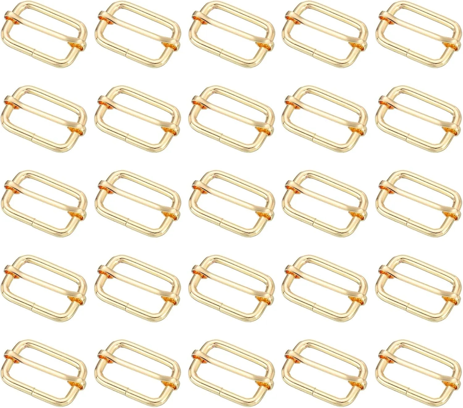 uxcell Metal Slide Buckle, Metal Adjustable Buckles, Flat Slide Strap Release Buckles for Backpack Purse Webbing Strap