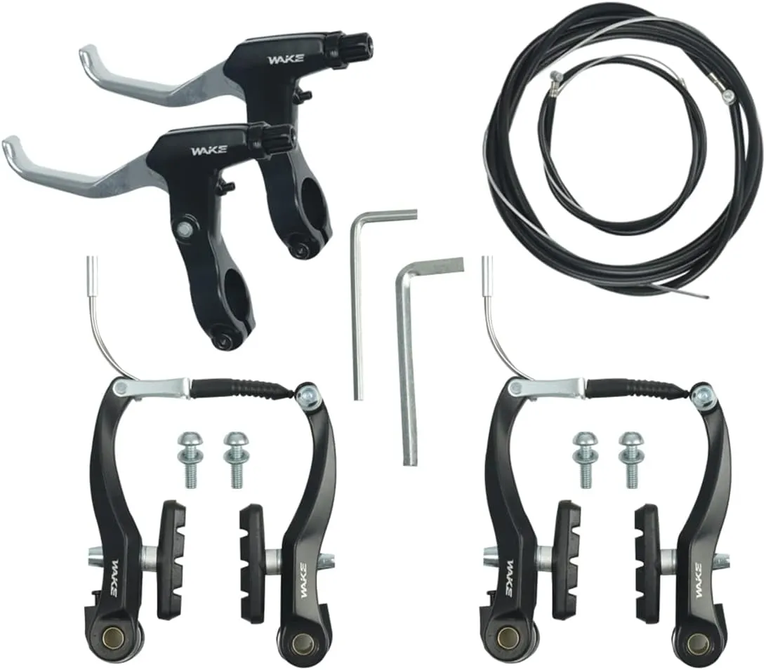 V Brakes, Linear Bicycle Brake Set, Bicycle Brake Levers 2pcs Mountain Bike Brake Handles 2.5 Finger 2.2cm Diameter for Most Bicycle, Road Bike, MTB, BMX, Cycling