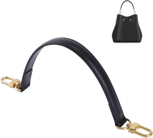 Vachetta Leather Purse Strap Replacement for LV Neonoe Bucket Bag Top Handle Black Short Leather Strap Luxury