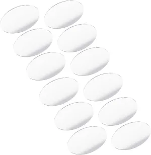 Vaguelly DIY Craft Makeup Mirror Small Oval Shape Mirror Lens 20pcs Alloy for DIY Decorations