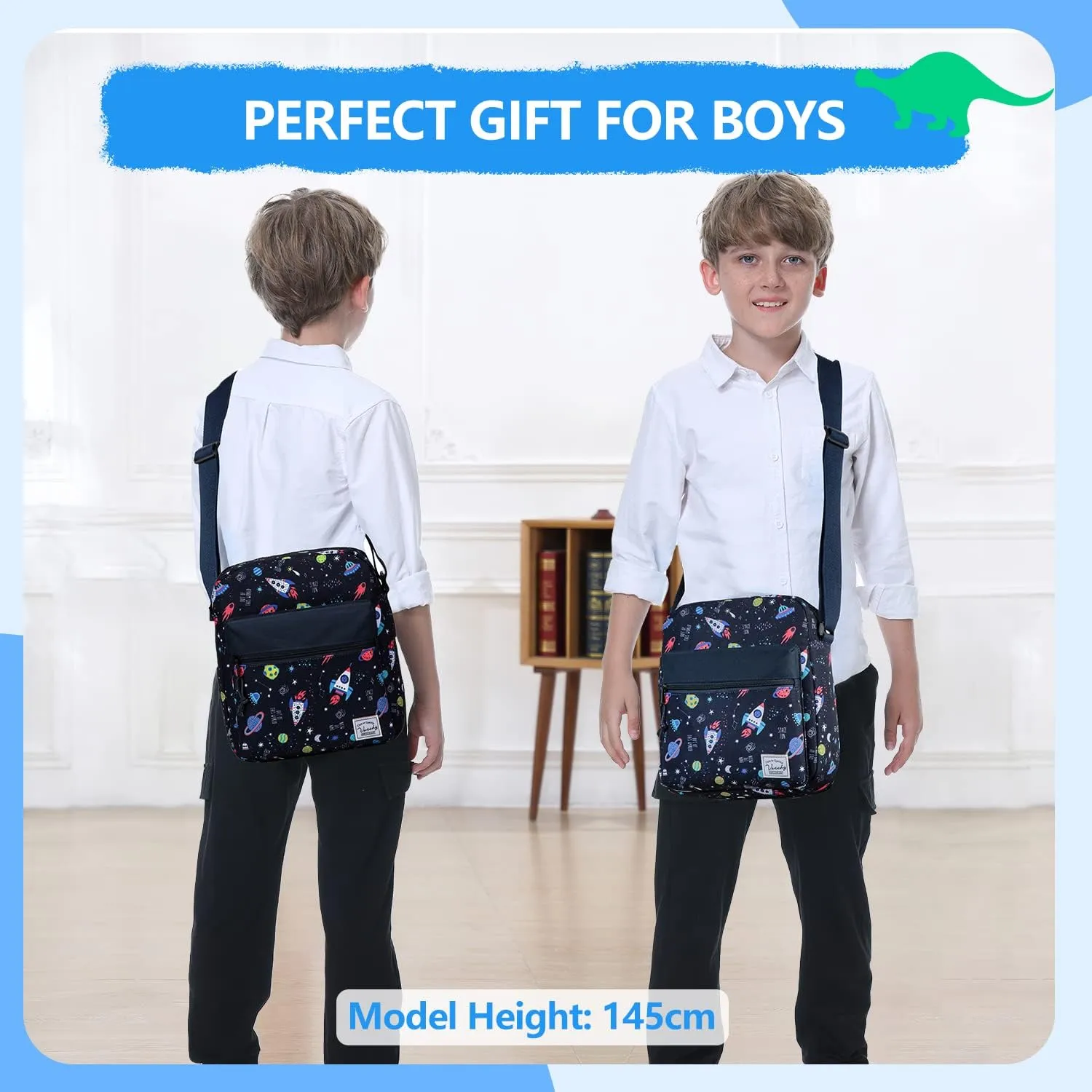 VASCHY Crossbody Bag Purse for Girls, Lightweight Small Messenger Shoulder Bag Gift for Preteen/Teen Little Kids