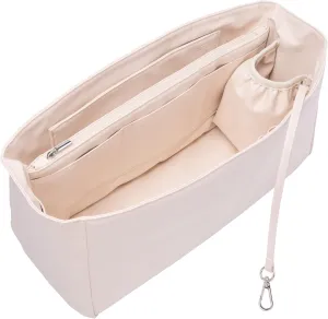 Vegan Leather Tote Bag Organizer Insert with Laptop Compartment | Bag Organizer for Tote with Many Pockets to Keep Everything in Place | Laptop Bag Organizer Insert for Work, Travel, College, More