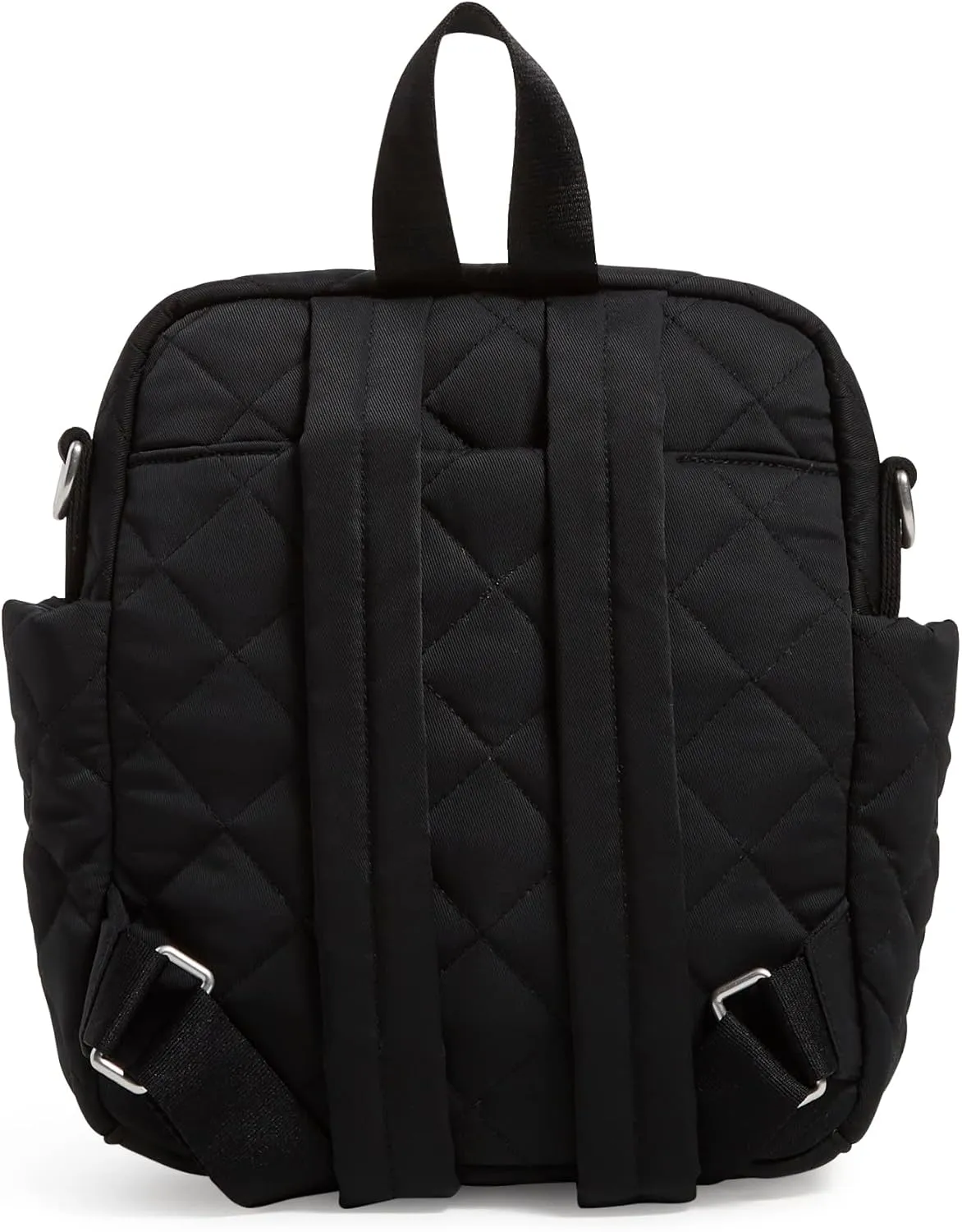 Vera Bradley Women's Performance Twill Convertible Small Backpack, Black, One Size