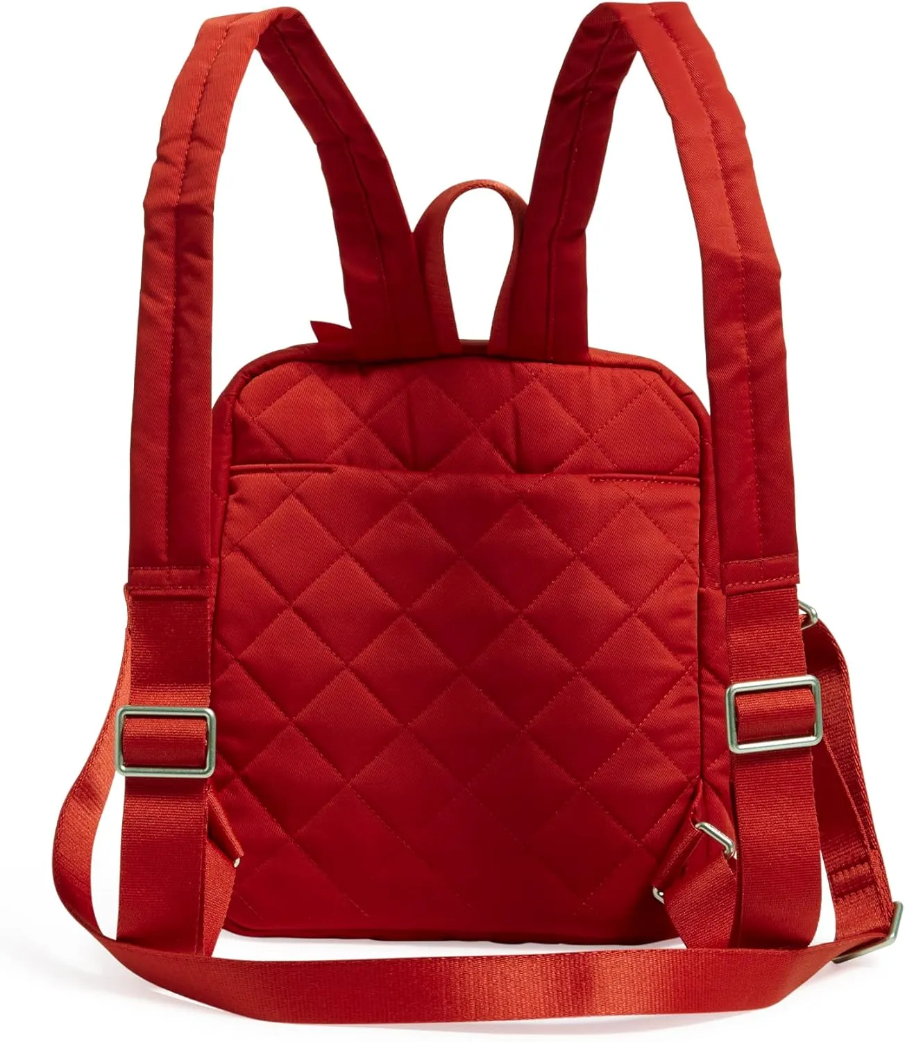 Vera Bradley Women's Performance Twill Convertible Small Backpack, Cardinal Red, One Size