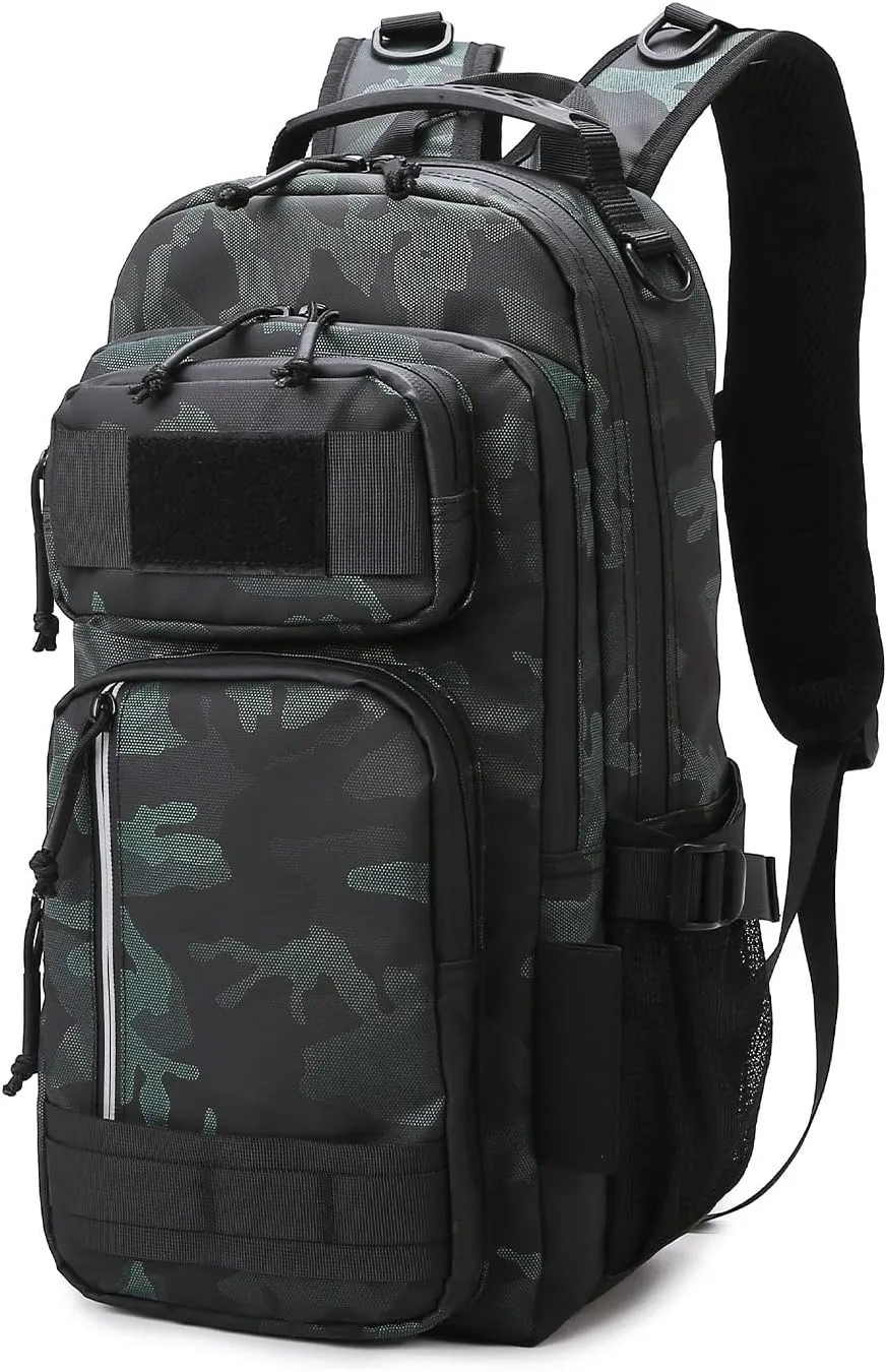 Versatile Fishing Backpack with Rod Holder and Adjustable Straps
