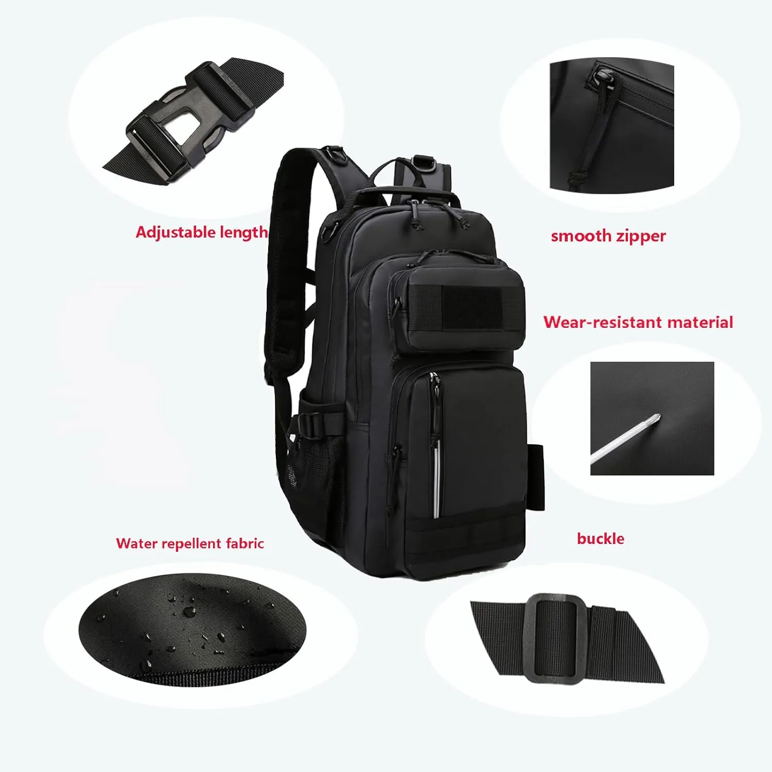 Versatile Fishing Backpack with Rod Holder and Adjustable Straps