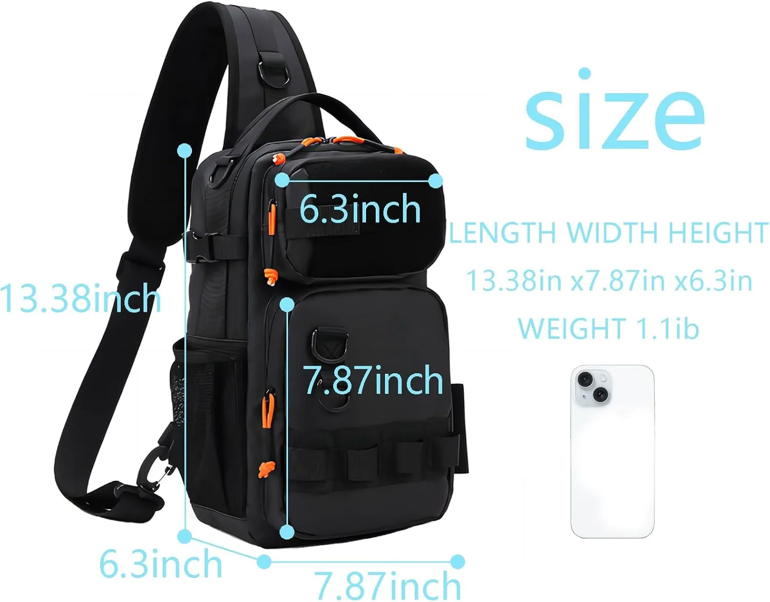 Versatile Fishing Backpack with Rod Holder and Adjustable Straps