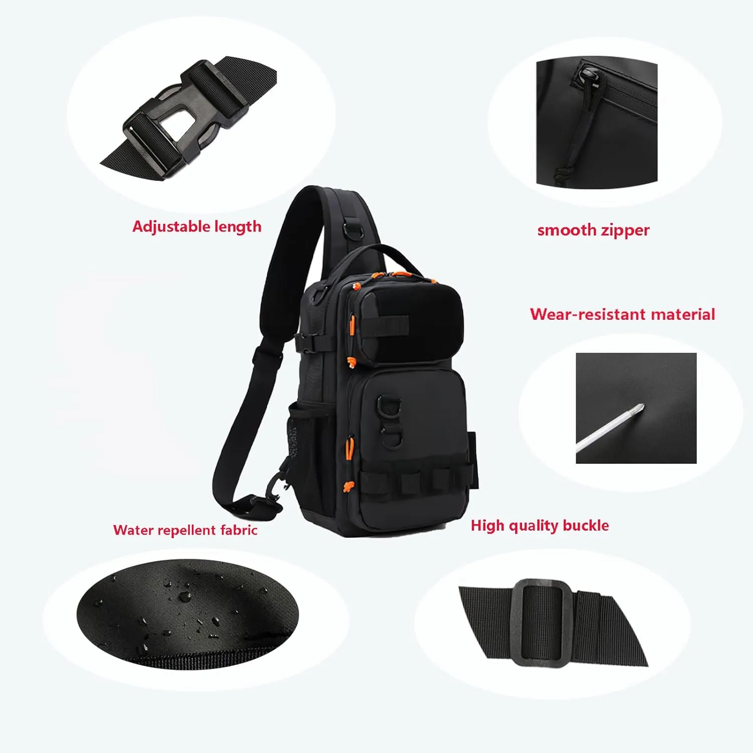 Versatile Fishing Backpack with Rod Holder and Adjustable Straps