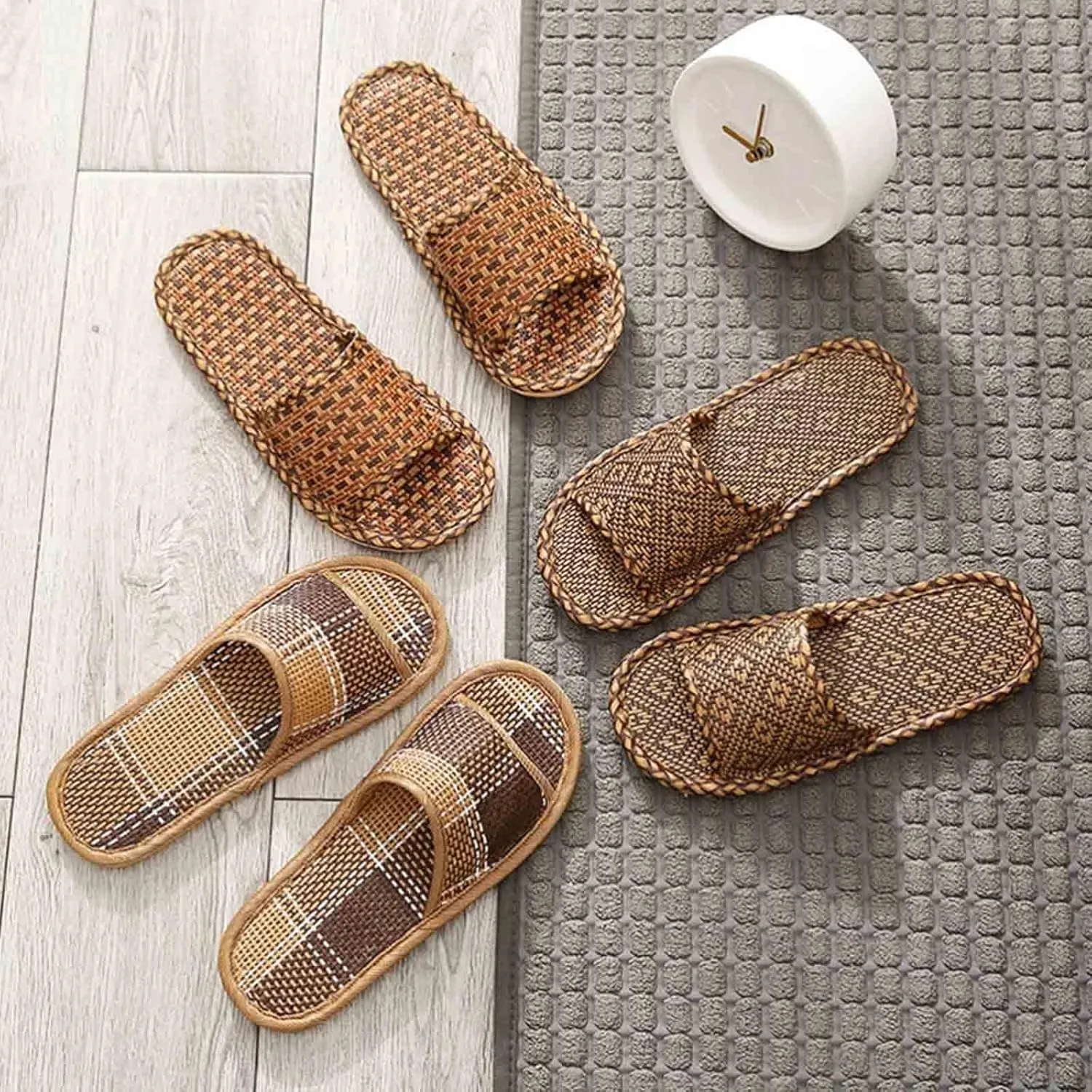 Volital Sandals for Women, 2025 New Summer Sandals Rattan Slippers, Lightweight Comfortable for Walking Travel