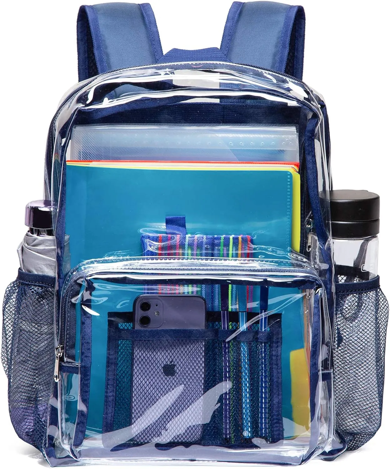 Vorspack Clear Backpack - Heavy Duty PVC Transparent See Through Backpack for College & Workplace
