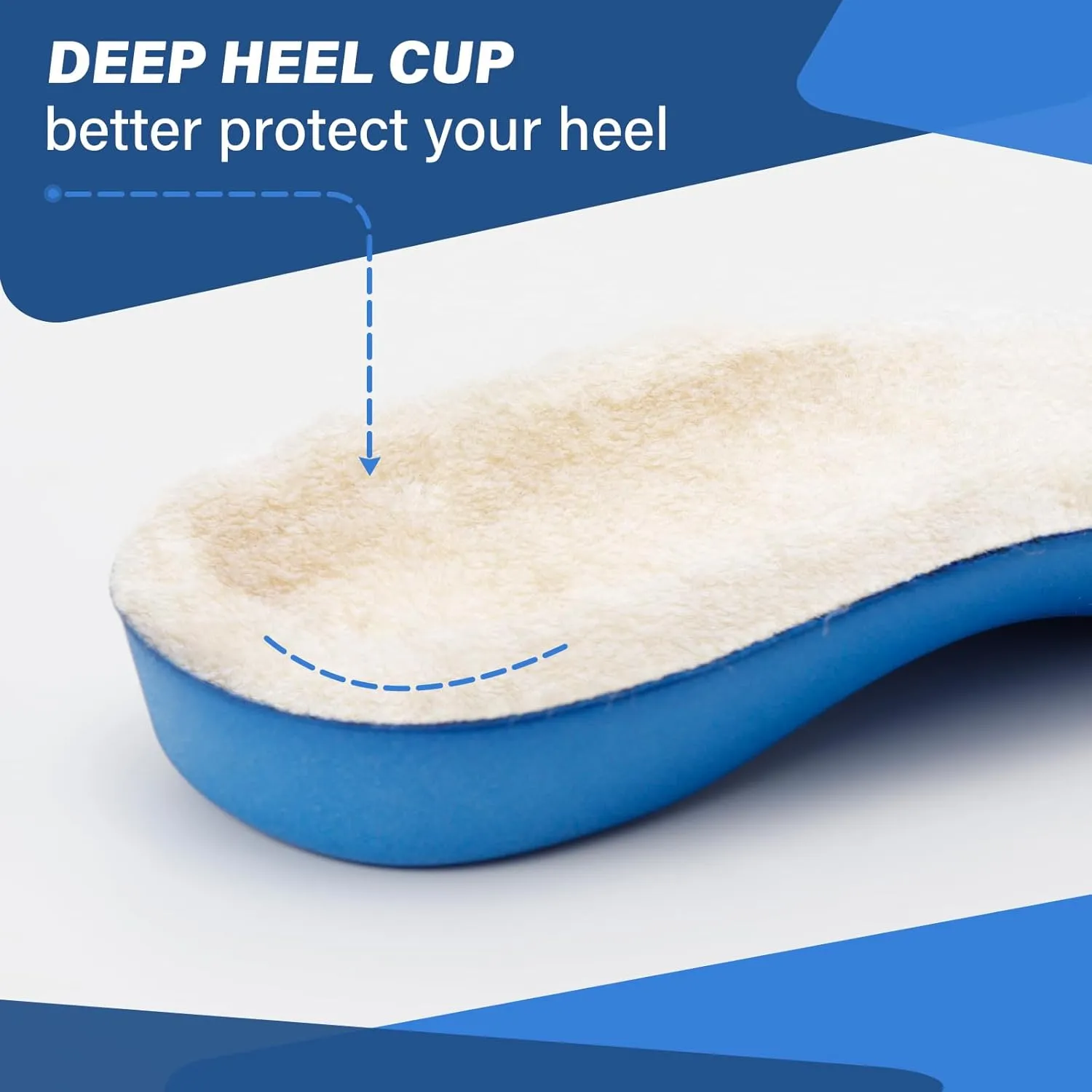V.Step Wool Insoles with Arch Support, Comfortable Sheepskin Shoe Inserts Shearling Replacement for Women Men Boots Cozy