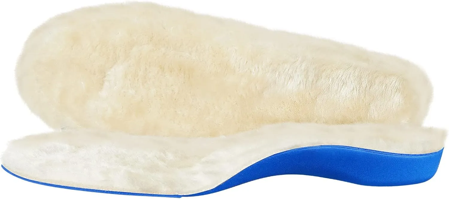 V.Step Wool Insoles with Arch Support, Comfortable Sheepskin Shoe Inserts Shearling Replacement for Women Men Boots Cozy