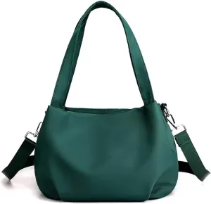 Waterproof Nylon Tote Bag for Women Small Top Handle Satchel Purse Lightweight Shoulder Handbag Casual Crossbody Purse