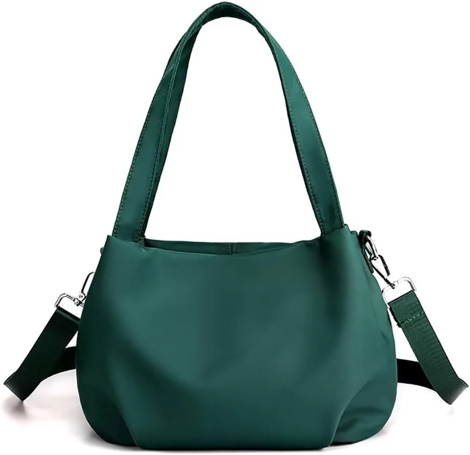 Waterproof Nylon Tote Bag for Women Small Top Handle Satchel Purse Lightweight Shoulder Handbag Casual Crossbody Purse