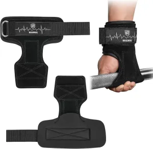 Weight Lifting Straps, Natural Leather Deadlifts Straps Enhance Lifting Grips, Wrist Straps For Weightlifting, Power lifting, Pull Ups, Padded Wrist Wraps Support Gym Workout Straps