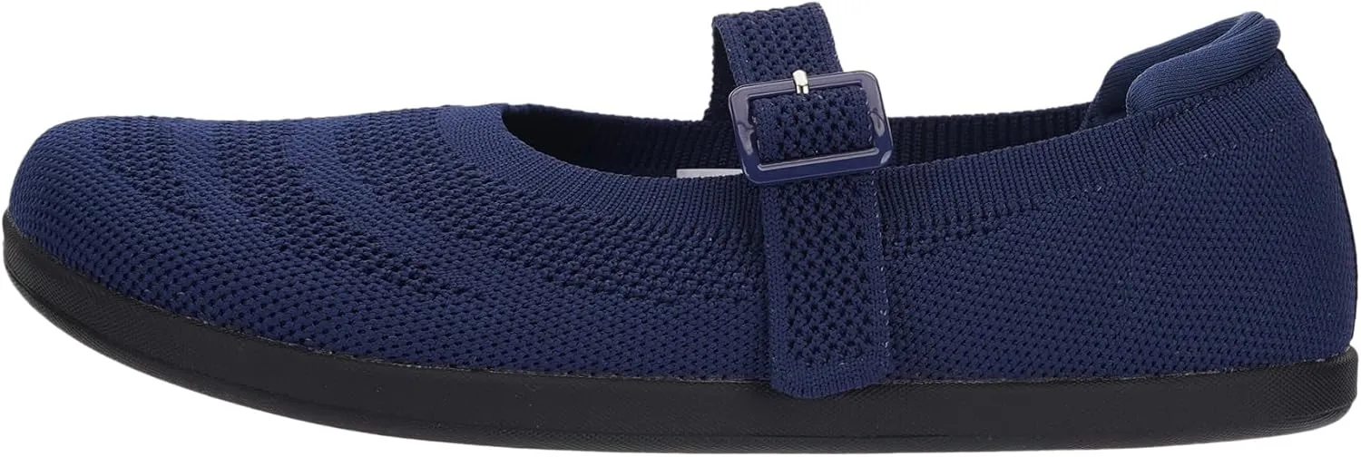 WHITIN Women's Barefoot Mary Jane Flats   Wide Toe Box   Zero Drop Sole   Adjustable Straps