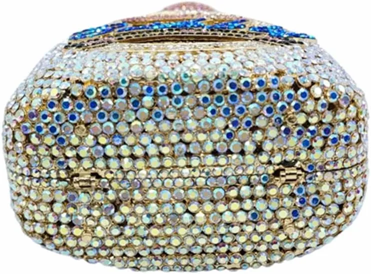 Women Champagne Bottle Rhinestone Clutch Unique Evening Bag Crystal Dinner Handbag Bride Purse for Party Cocktail