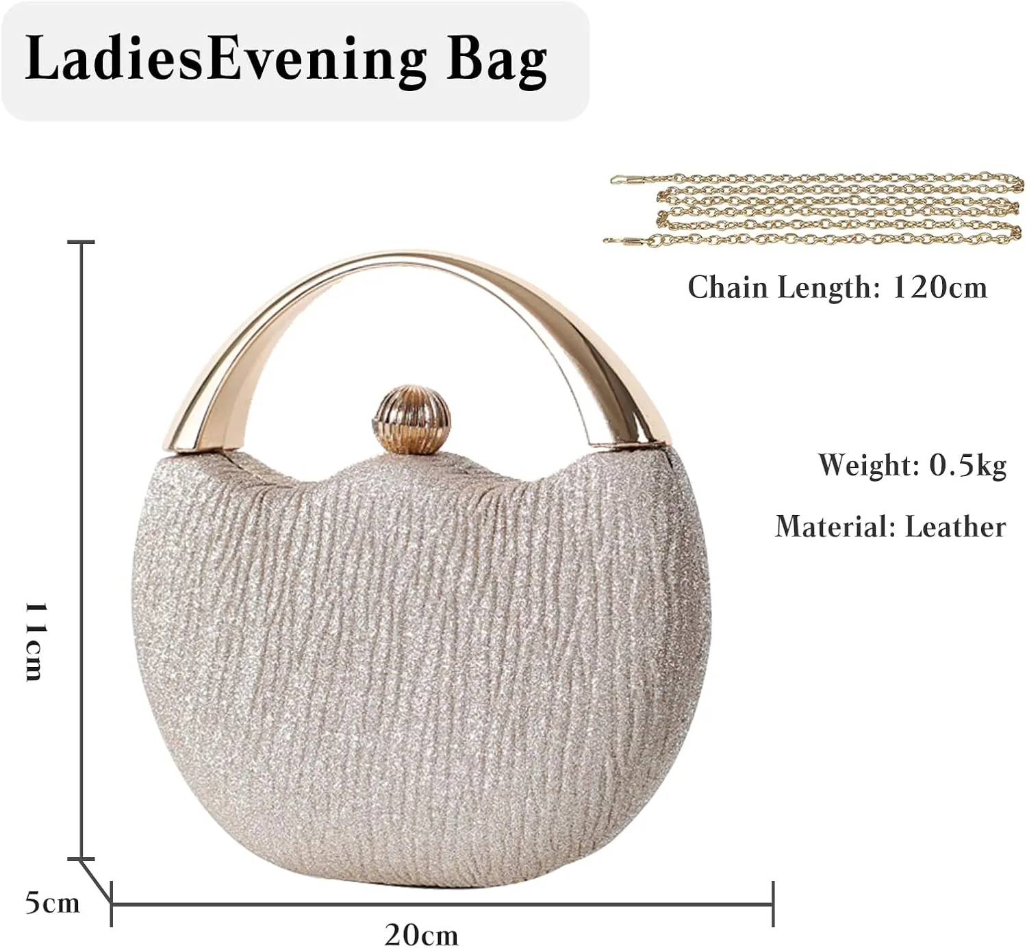 Women Evening Bag Glitter Clutch Bag Bridal Wedding Purse Sparkly Handbag