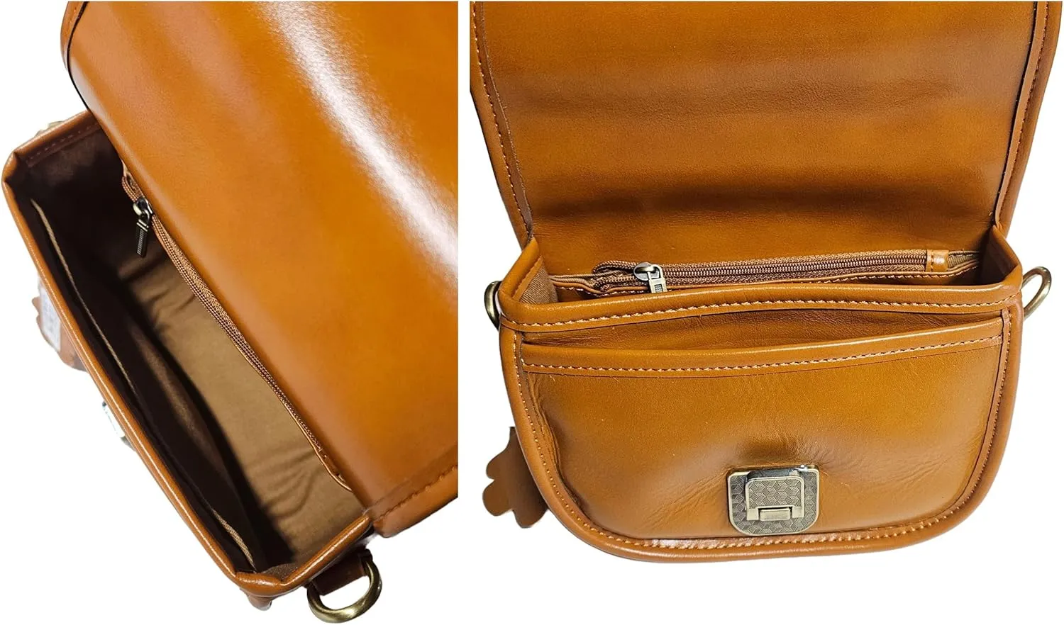Women Genuine Cow Leather Mini Small Crossbody Shoulder Bag with 2 Detachable Adjustable Straps