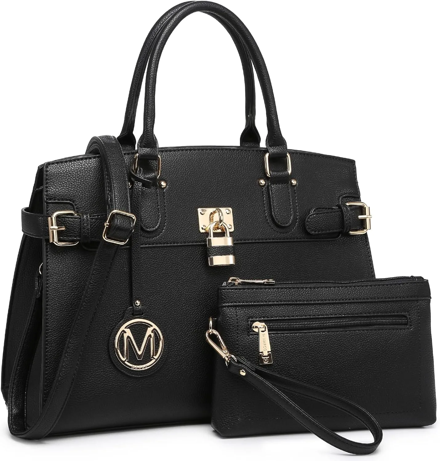 Women Handbags and Purses Fashion Satchel Tote Work Bags Top Handle Shoulder Purses with Matching Wristlet