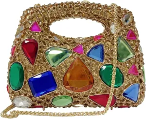 Women Luxury Diamond Rhinestone Evening Bag Gem Clutch Purse Crystal Prom Handbag Wedding Purse for Party
