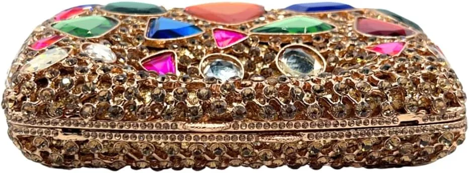 Women Luxury Diamond Rhinestone Evening Bag Gem Clutch Purse Crystal Prom Handbag Wedding Purse for Party