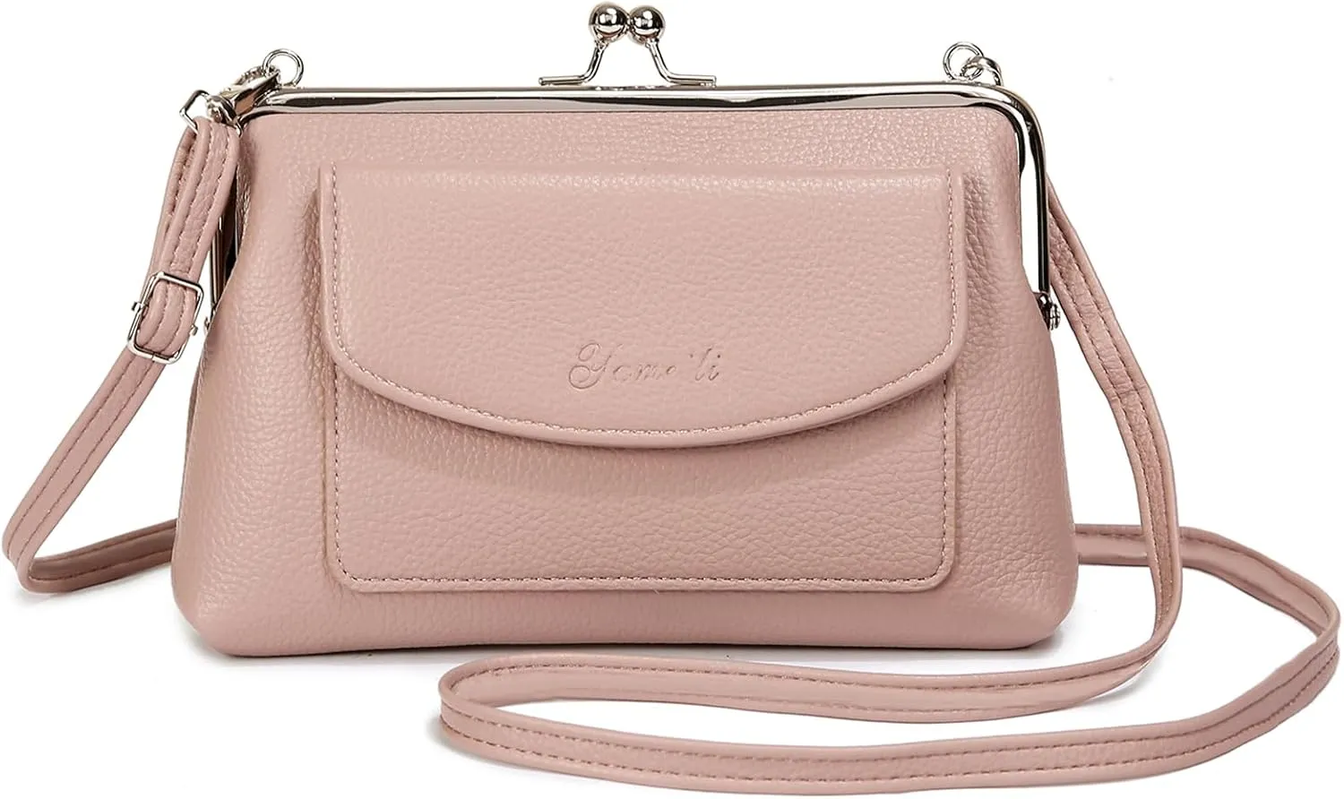 Women Small Shoulder Crossbody Bag Kiss Lock Fashion Designer Phone Purse
