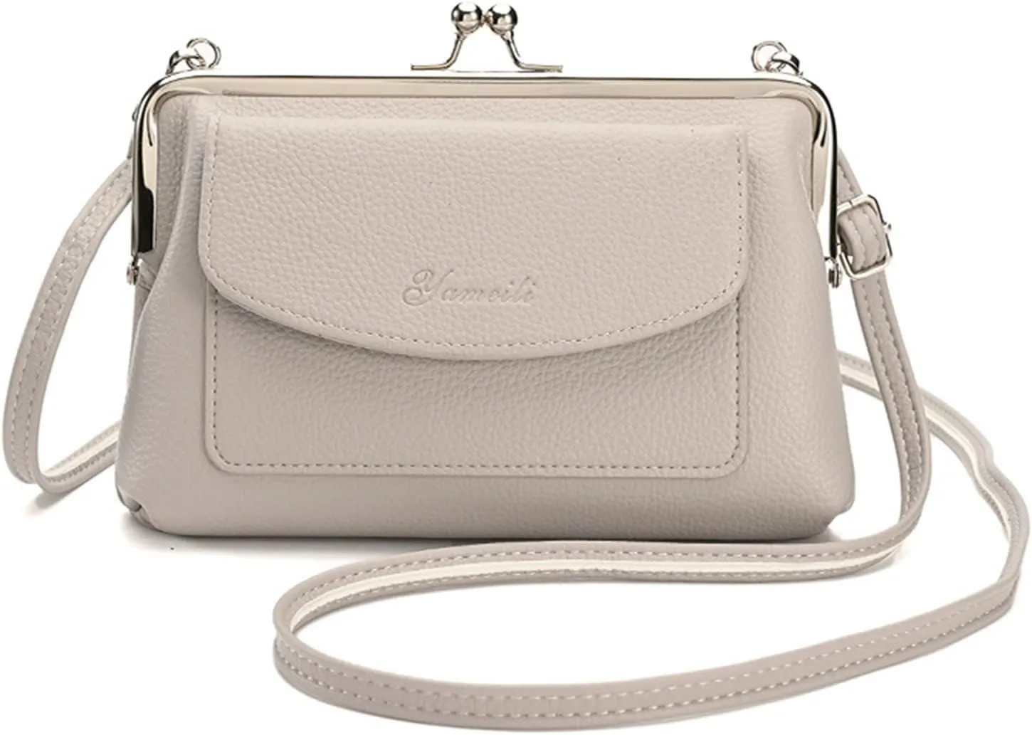 Women Small Shoulder Crossbody Bag Kiss Lock Fashion Designer Phone Purse