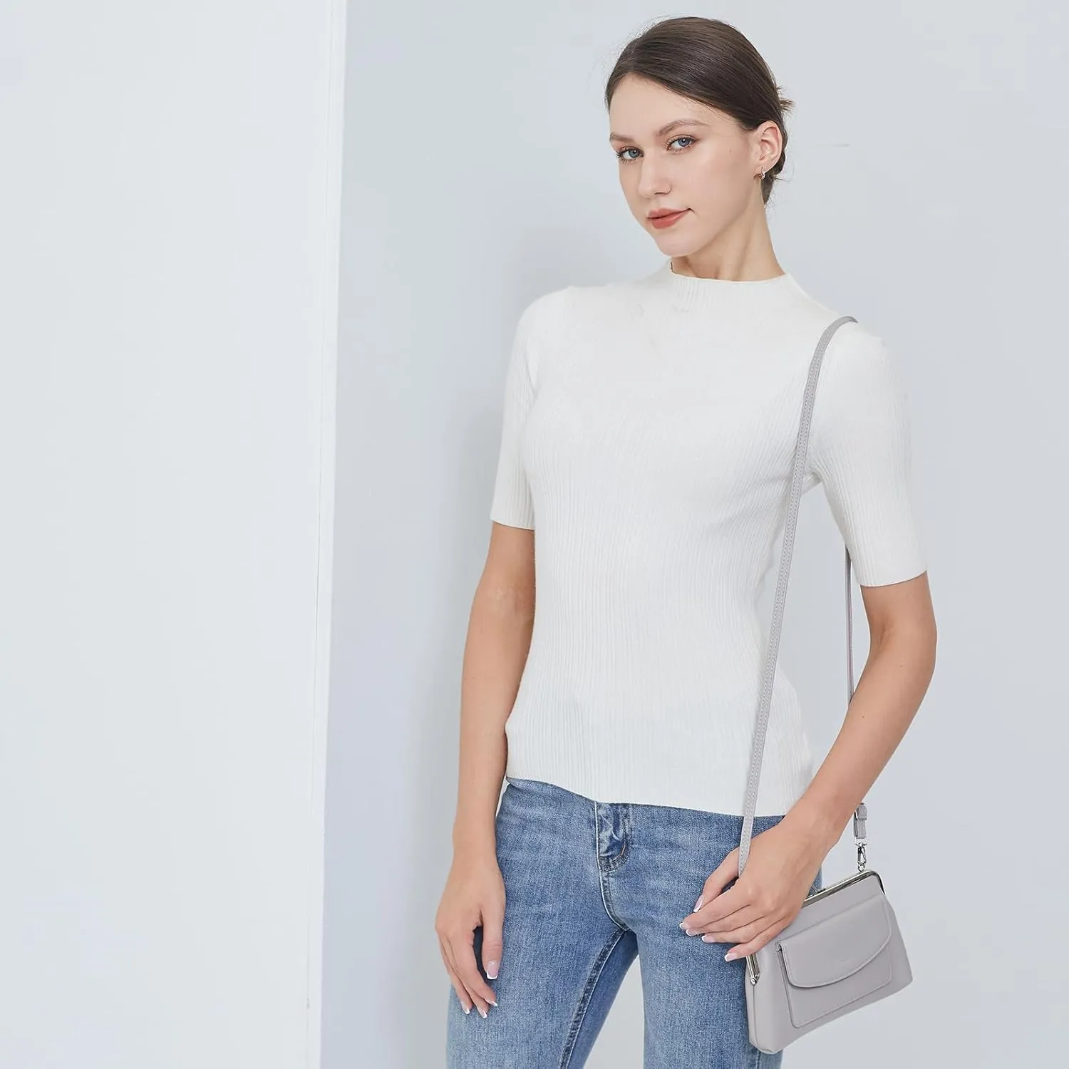 Women Small Shoulder Crossbody Bag Kiss Lock Fashion Designer Phone Purse