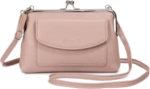 Women Small Shoulder Crossbody Bag Kiss Lock Fashion Designer Phone Purse