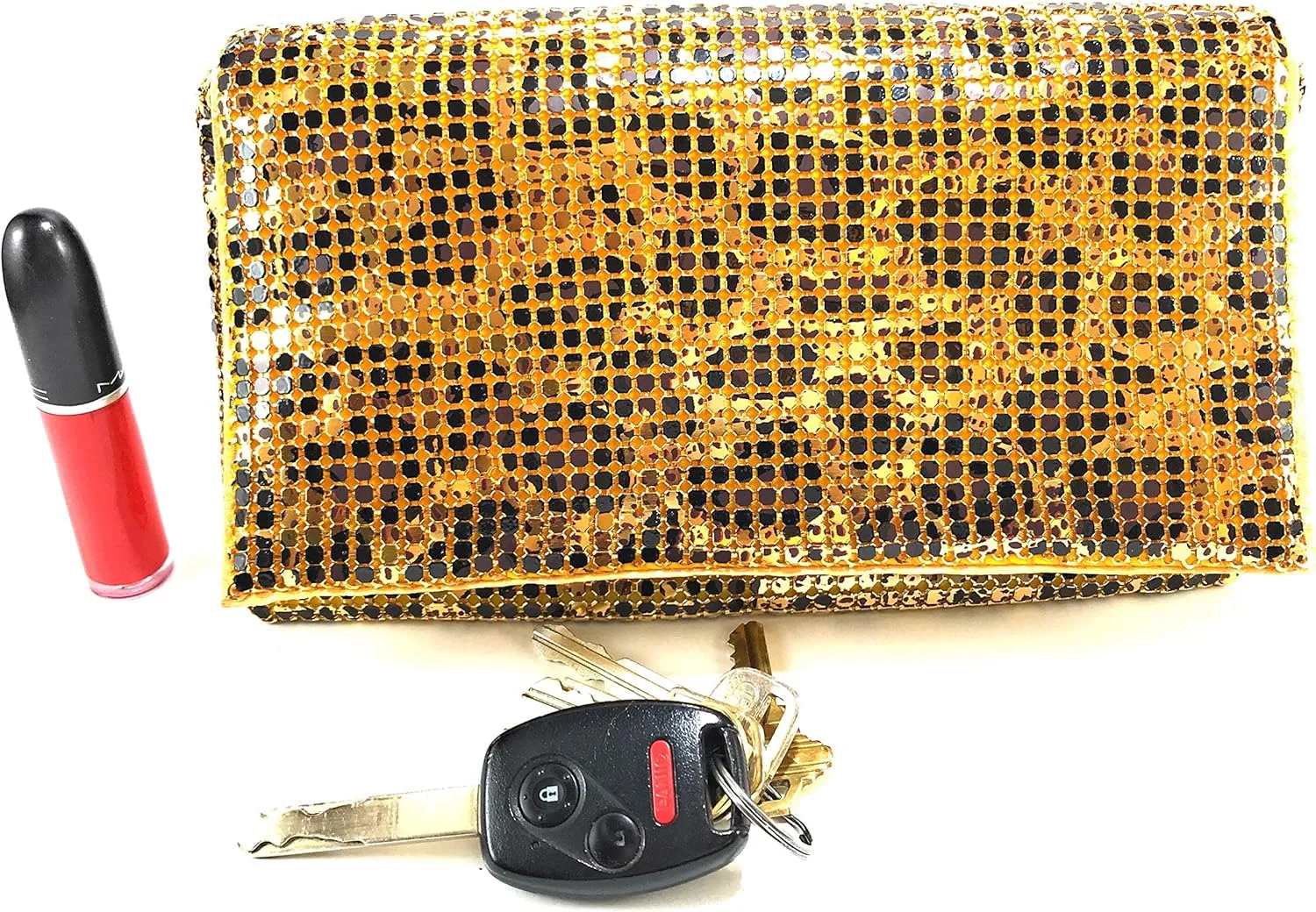 Women Vintage Evening Clutch Metal Mesh soft purse with Short Shoulder Strap for Parties, Weddings, Events