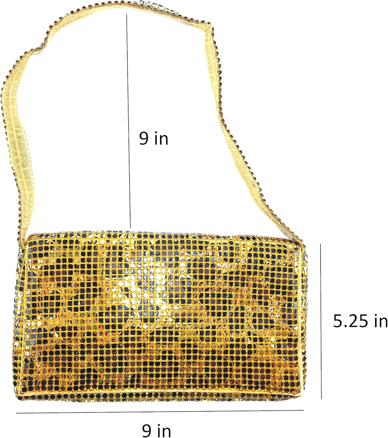 Women Vintage Evening Clutch Metal Mesh soft purse with Short Shoulder Strap for Parties, Weddings, Events