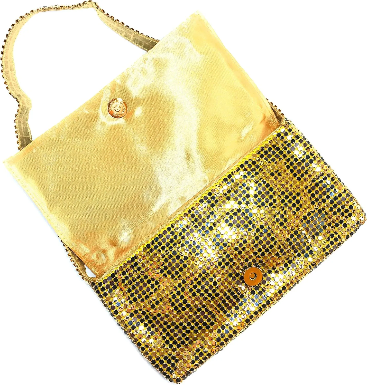 Women Vintage Evening Clutch Metal Mesh soft purse with Short Shoulder Strap for Parties, Weddings, Events