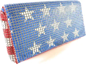 Women Vintage Evening Clutch Metal Mesh soft purse with Short Shoulder Strap for Parties, Weddings, Events